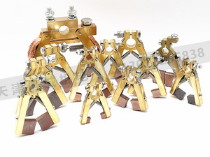 全铜大功率人字型碳刷架V字型电刷架掰开式刷架集电环专用铜刷架