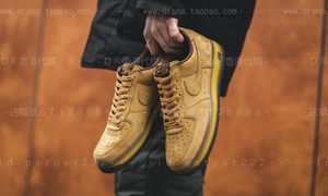 DF香港代购Nike耐克Air Force 1 空军一号工装小麦色板鞋休闲鞋