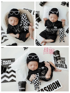 KD满月婴儿拍照道具新生的儿摄影衣服宝宝照相服饰影楼主题新款