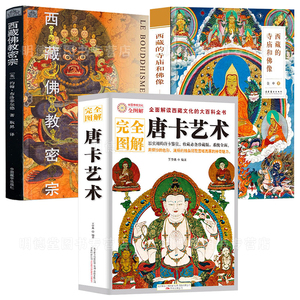 正版套装3册 完全图解唐卡艺术西藏的寺庙和佛像西藏绘画研究藏传佛教岩画壁画密宗布达拉宫佛塔建筑石窟寺庙西藏美术之旅书籍