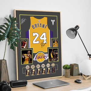 NBA篮球挂画球衣号码装饰画客厅卧室背景墙欧文科比乔丹海报壁画