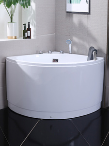 超深款亚克力浴缸三角形扇形浴缸独立式普通小户型成人泡澡浴盆