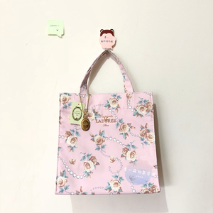 Laduree日本拉杜丽珍珠玫瑰花朵手提饭盒包购物袋iPad手拎包