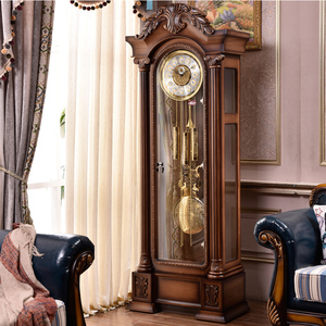 德国赫姆勒机械落地钟欧式别墅立式客厅座钟中式复古美式摆钟古典