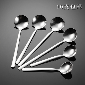 304不锈钢小勺子咖啡勺厨房调味罐勺短柄圆勺小调羹可定制logo