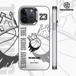 新地带原创适用苹果14promax手机壳高级感iphone15詹姆斯皇冠13promax个性潮牌23号磁吸12pm镜头大孔11保护套