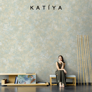 Katiya北欧手绘艺术壁纸简约墙布沙发卧室美法式高档壁画客厅定制