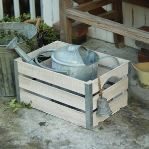 美式复古农产水果箱 花园装饰木箱水果陈列筐置物实木收纳箱箱