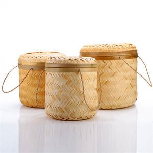 手工精编竹篮子 装粽子月饼小食品普洱茶叶的竹包装 高档礼品盒