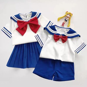 美少女战士cosplay男女童服装幼儿园海军风水手演出服儿童水冰月