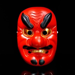 成人树脂恐怖日式能剧天狗面具cos魔鬼般若面具能面日本武士面具