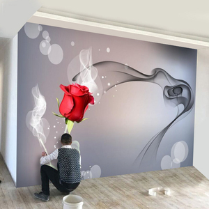 电视背景墙5d简约现代墙纸网红壁纸大气装饰客厅8d壁画家用影视布