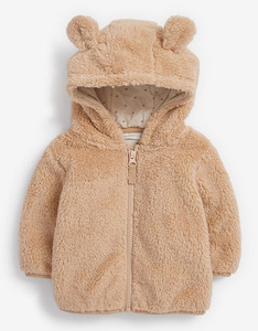 现货 英国NEXT正品童装秋冬男宝宝舒适刷毛小熊夹克外套婴儿开衫