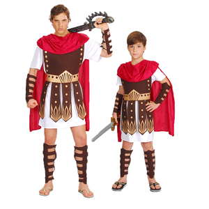 圣诞节演出服装成人男女古罗马武士角斗士斯巴达战士衣服儿童亲子