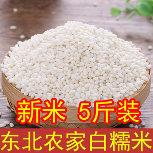 当季新米东北糯米5斤农家自产江米圆糯米包粽子原料粽子米粘大米