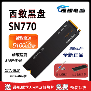 WD/西部数据SN770/SN750黑盘1T固态硬盘500G M.2 SSD 1TB 4.0 2T