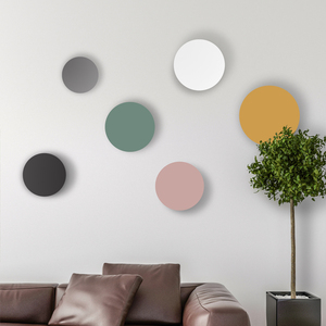 北欧现代简约室内客厅卧室圆形LED墙壁灯创意艺术日食马卡龙壁灯
