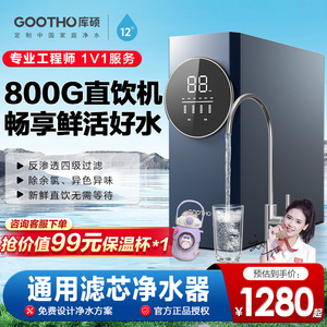 GOOTHO大通量800G通用滤芯RO反渗透厨下净水器末端直饮机家用套装