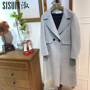 SISUIN溆牌女装 2018年秋装新品双面呢大衣