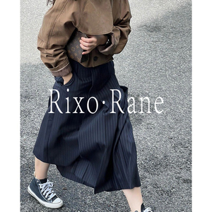 法国Rixo Rane 法式复古⭐高腰设计感竖条纹半身裙女秋时尚中长裙