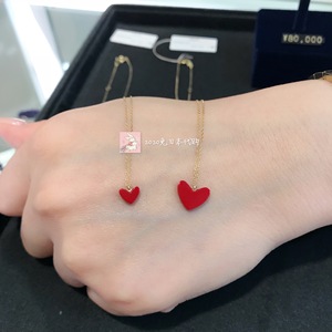 日本直邮代购AHKAH小红心红爱心18k金项链
