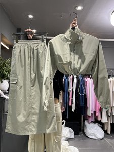 韩国东大门春装新款短款防晒外套运动风工装半身裙两件套装女时尚