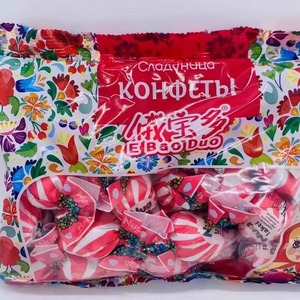 俄罗斯进口俄多宝草莓酸奶椰子小熊软糖果巧克力夹心棉花喜糖年货