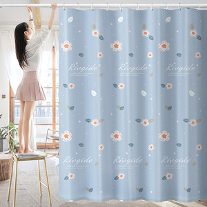 窗帘布 客厅遮光卧室家用免打孔带伸缩杆简易安装透光不透人ins风