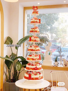 欧式婚礼塑料蛋糕架子配件塑料多层生日蛋糕架子柱子螺丝底座创意