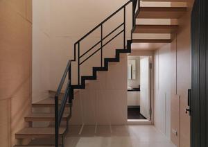 普罗德室内整体楼梯跃层欧式复式阁楼简约钢板钢木定制loft楼梯