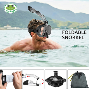 海蛙潜水浮潜面罩高清防雾水下游泳儿童Gopro面镜男女防水眼镜