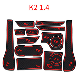 专用于11-17款起亚K2水杯垫门槽垫车载防滑垫K2内饰改装装饰配件