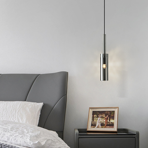 全铜卧室床头小吊灯北欧设计黑色创意2024新款轻奢现代餐厅灯具