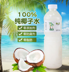 乐椰冷冻椰子水1kg 瓶装椰青水含电解质生打椰汁非浓缩海南鲜椰水