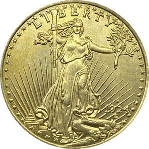 外国美国20美元自由女神1924 S圣高登斯双鹰金币黄铜银元工艺品
