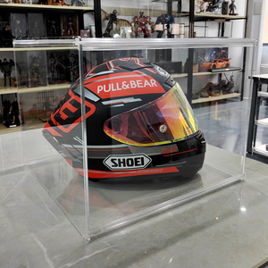 摩托机车F1赛车头盔面罩防尘展示盒全封闭可叠加陈列柜新款现货
