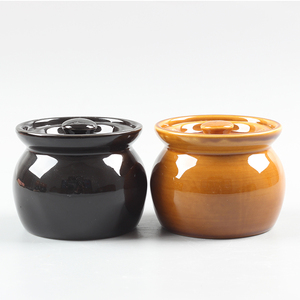 【两个装】瓦罐陶瓷炖盅隔水炖罐沙县小吃瓦罐带盖汤罐家用蒸蛋碗