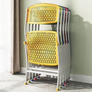 塑料折叠椅子家用舒适靠背凳子宿舍大学生寝室简易结实培训办公椅