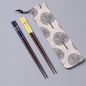 日式筷子木制尖头1双单人装2双装情侣一对两双日本家用木筷情侣款