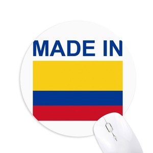 哥伦比亚国旗国家制造圆形游戏办公防滑橡胶鼠标垫礼物