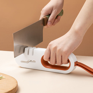 四合一磨刀器多功能防滑厨房磨刀石刀剪可用家用磨石刮菜刀小工具