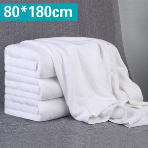 加厚加大涤棉浴巾吸水白色足浴沙发垫巾凳巾按摩方巾足浴床单桑拿