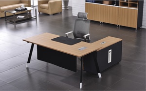 北京板式经理桌主管桌钢架桌简约老板台老板桌办公桌钢木经理桌椅