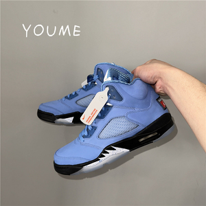 Air Jordan5 "UNC"AJ5 北卡蓝中帮复古男子休闲篮球鞋DV1310-401