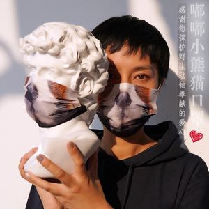 原创小熊猫口罩动物高颜值独立包装一次性防尘透气防护成人口罩