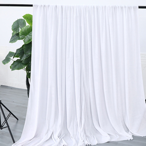 2米4米白色金丝绒丝绒布料婚庆舞台布景窗帘装饰展示面料会议桌布