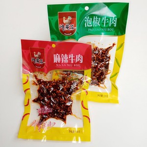 4袋*105g川汉子牛肉干 泡椒味麻辣味即食牛肉零食小吃 多省包邮