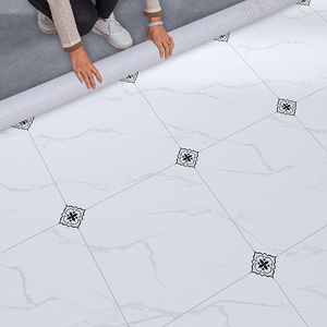 家用地板革仿瓷砖防水泥地直接铺地板贴自粘白色地贴纸地胶垫耐磨