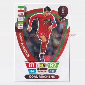 Panini帕尼尼2022世界杯球星卡 GM进球机器特卡 阿兹蒙 伊朗 387#