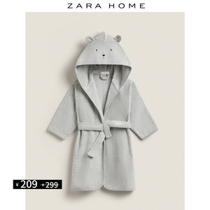 Zara Home 小熊造型儿童睡衣男童带帽浴袍睡袍浴巾 4